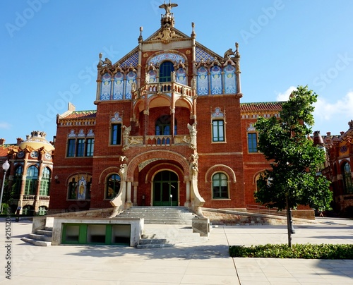 One of the buildings in the historic Sant Pau hospital in Barcelona.
