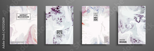 Mixture of acrylic paints. Design template with fluid art. Vector banner with colorful texture. Applicable for covers, presentation, invitation, flyers, annual reports, posters and business cards.