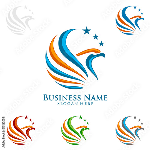 Eagle Logo, vector Wild eagle Bird Falcon Hawk Concept