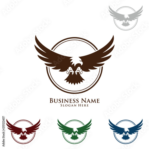 Eagle Logo, vector Wild eagle Bird Falcon Hawk Concept