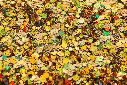 Golden confetti background