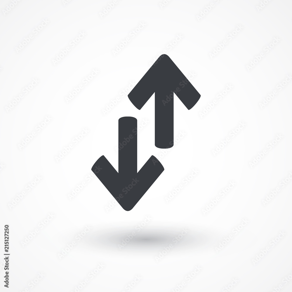 Exchange icon in flat style Exchange icon in flat style
