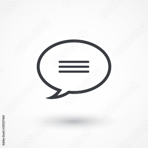 Instant message chat icon. Flat design style