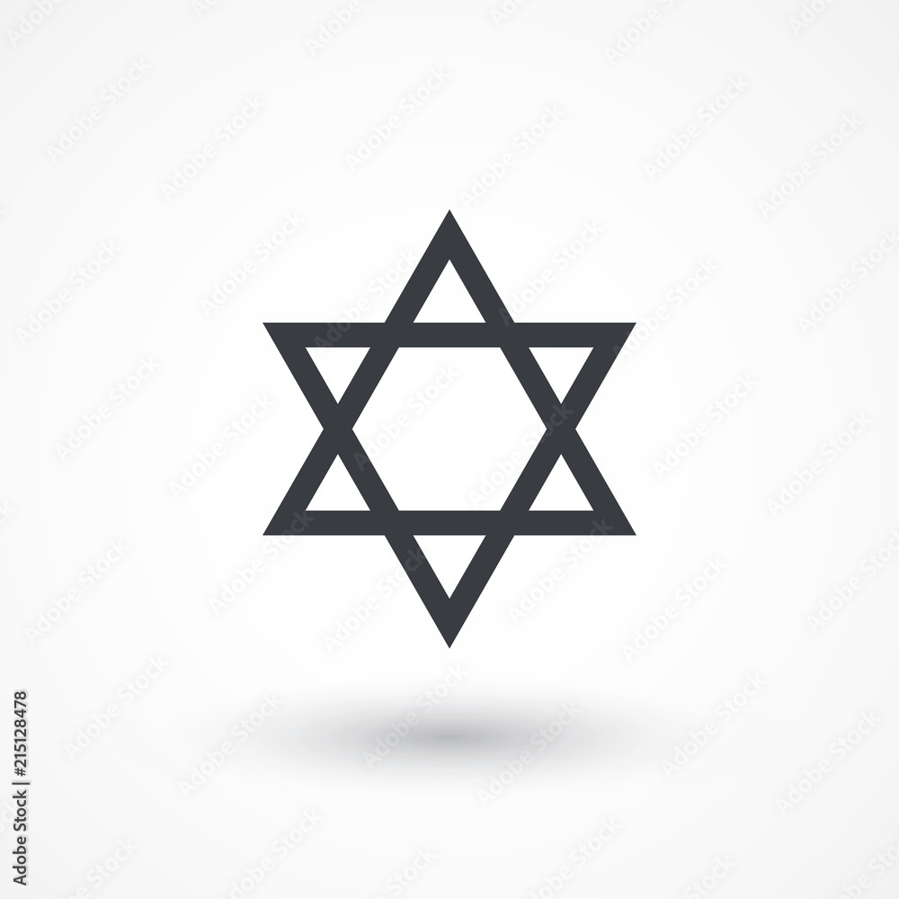 Star of David icon | sing | symbol. Flat design style Star of David icon | sing | symbol. Flat design style
