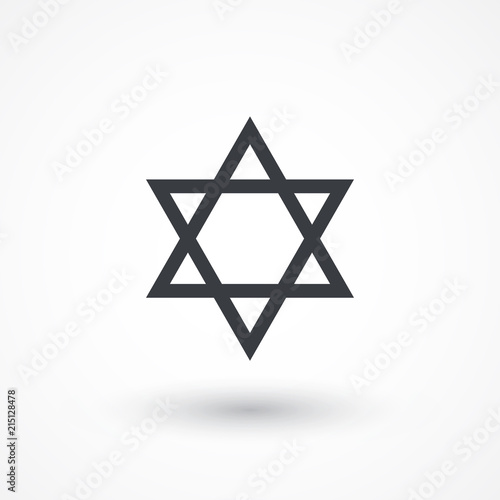Star of David icon | sing | symbol. Flat design style