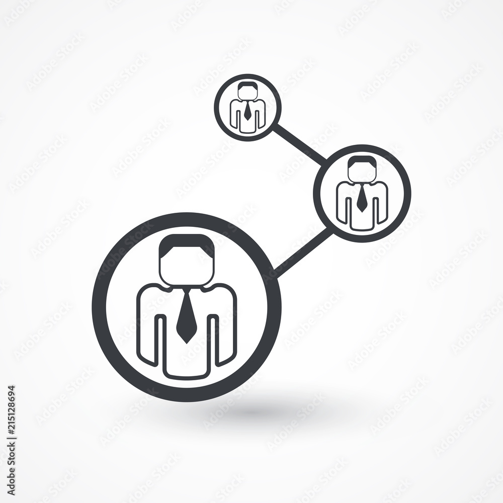 Connection of businessmen. Network concept. illustration Connection of businessmen. Network concept. illustration