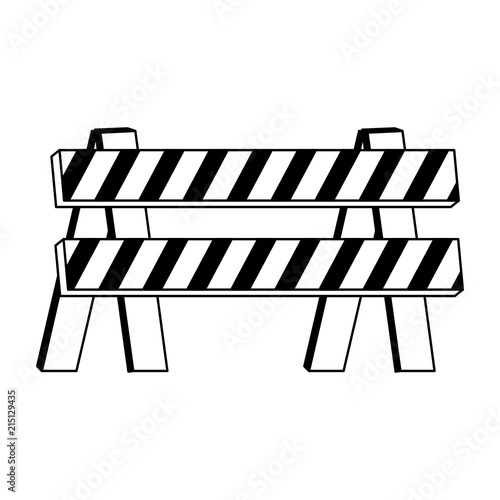 Under construction barrier vector illustration graphic design