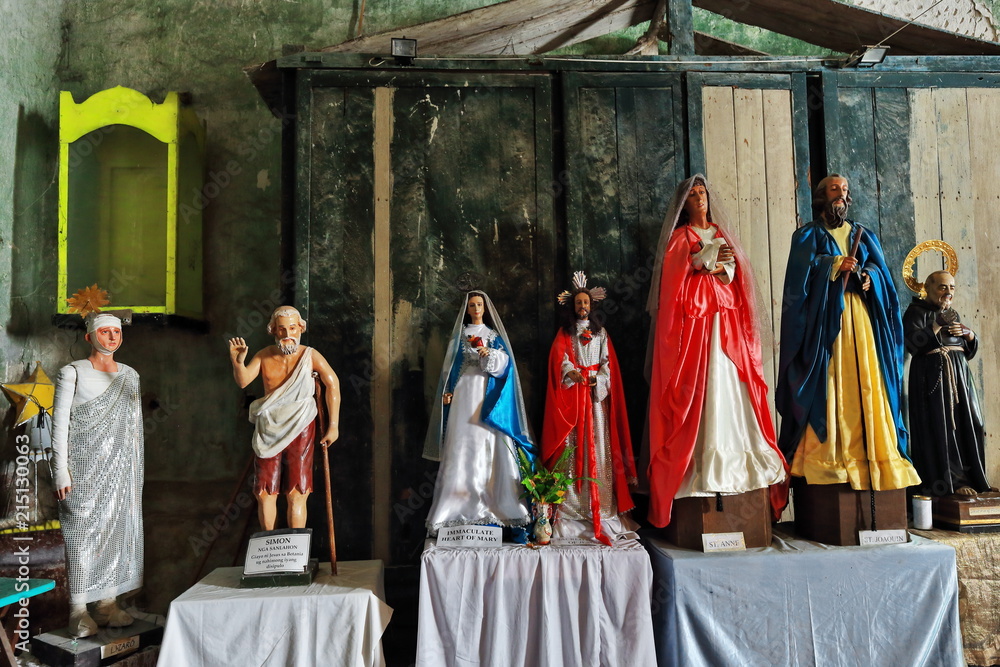 Images of saints-the Virgin Mary in the ante-sacristy. Baclayon church-Bohol-Philippines-0582 Images of saints-the Virgin Mary in the ante-sacristy. Baclayon church-Bohol-Philippines-0582