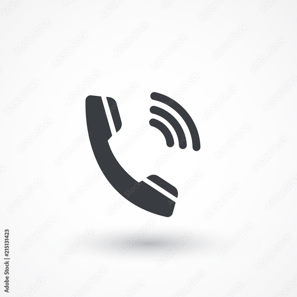 Ringing phone. Flat style design icon Ringing phone. Flat style design icon