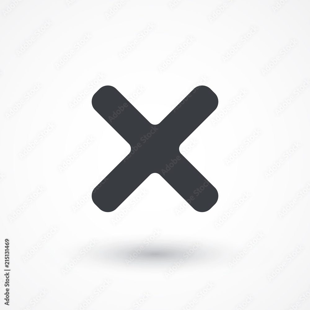 Remove button. Delete, x icon. Flat style design icon Remove button. Delete, x icon. Flat style design icon
