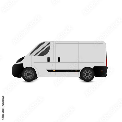 
Car. Isolated on white background. Vector illustration of delivery. Flat style. Side view. Profile.