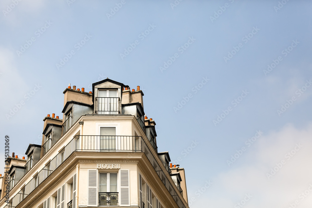 Paris Roofline Against a Blue Sky
