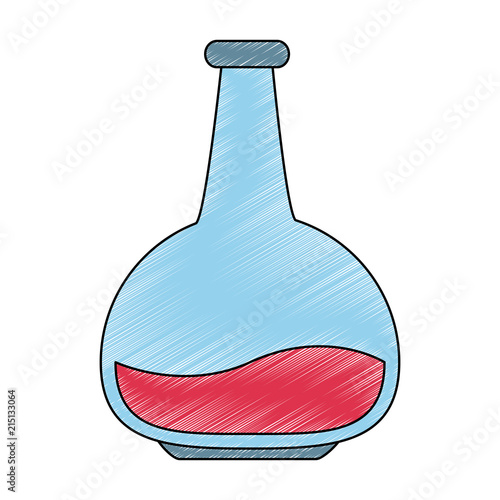 Chemistry flask lab vector illustration graphic design