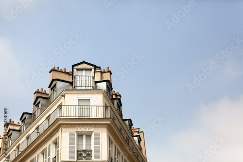 Paris Roofline Against a Blue Sky © carolinemaryan