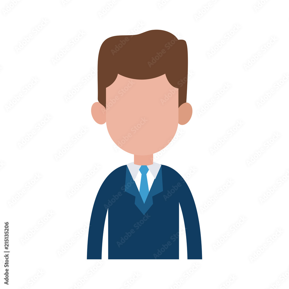 Businessman avatar cartoon vector illustration graphic design