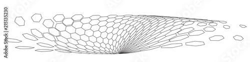 BANNIÈRE HEXAGONES non décomposés modifiables