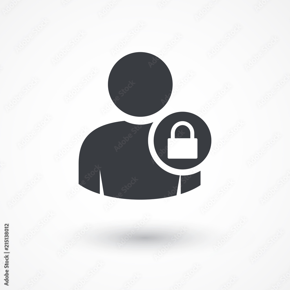 User login or authenticate icon. Personal protection icon. Internet privacy  protection icon. Password protected. Security key pad. Account. Connect  Stock ベクター | Adobe Stock
