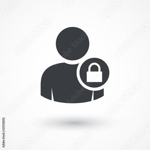 User login or authenticate icon. Personal protection icon. Internet privacy protection icon. Password protected. Security key pad. Account. Connect
