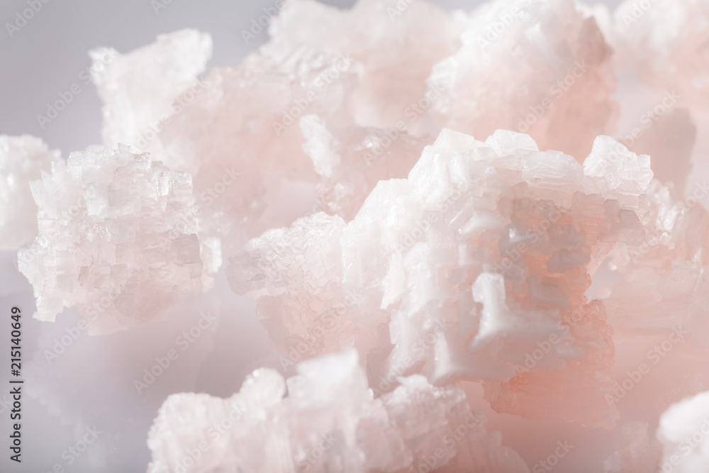 Crystals of pink salt of Lake Sivash.