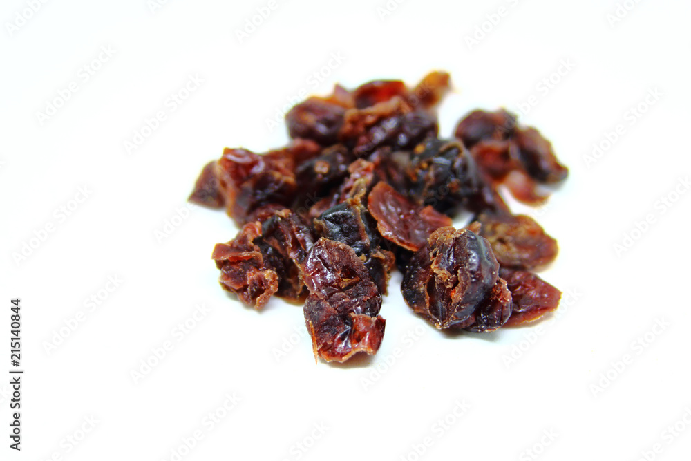 delicious dried cranberries, isolated on white. delicious dried cranberries, isolated on white.
