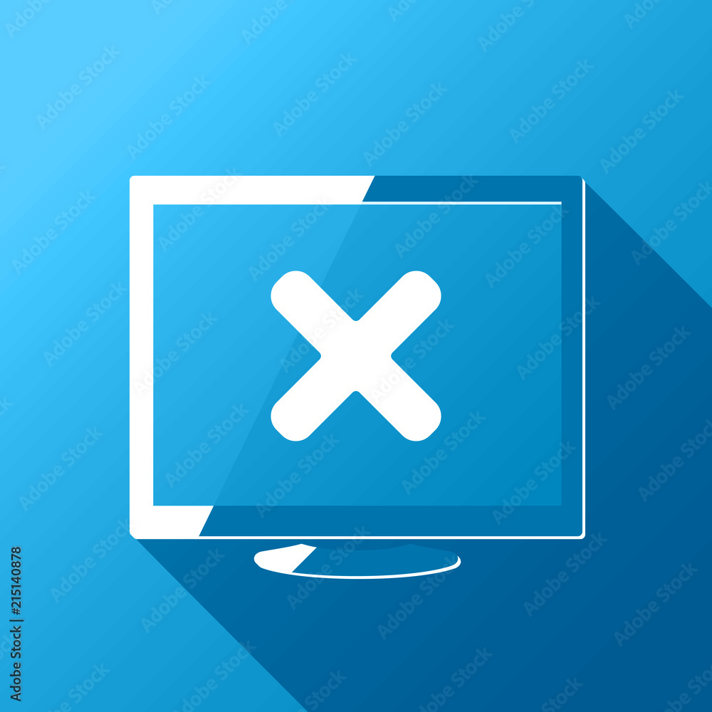 Fototapeta premium Desktop and wrong icon