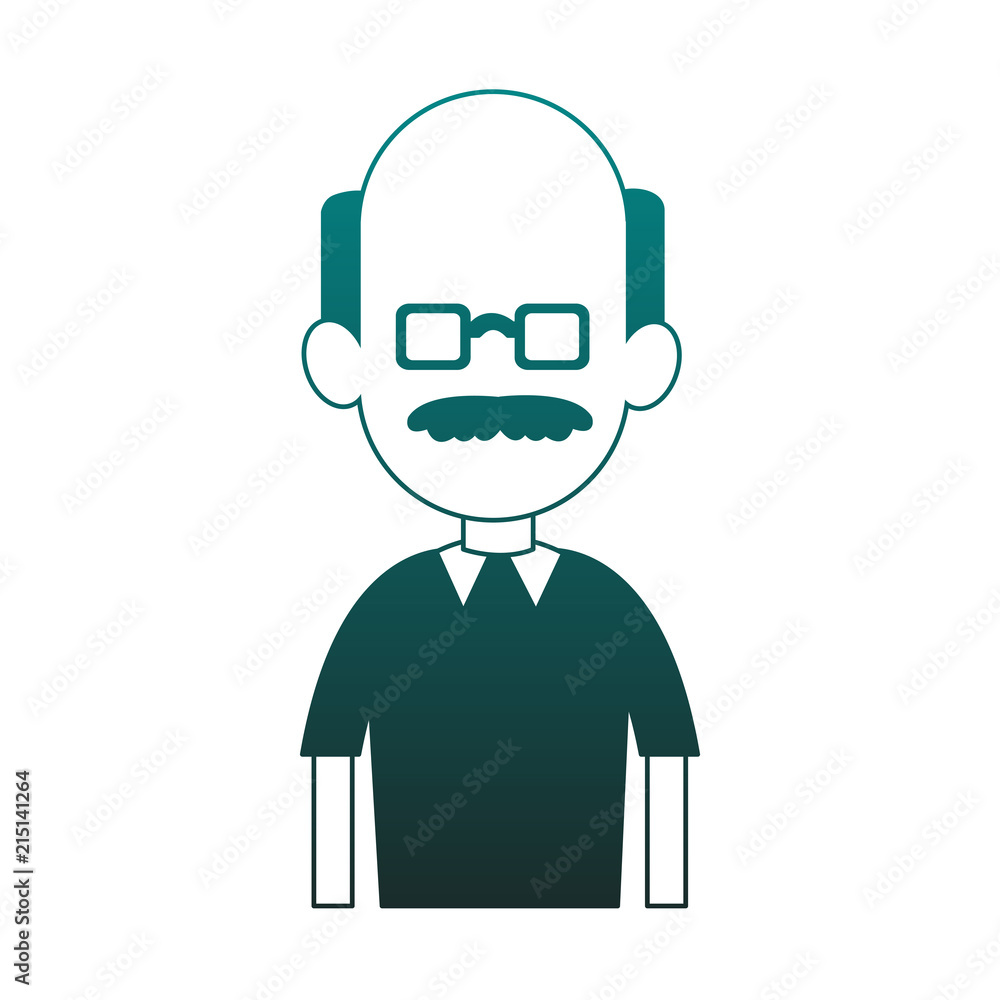 Adult man avatar with mustache and glasses vector illustration graphic design Adult man avatar with mustache and glasses vector illustration graphic design
