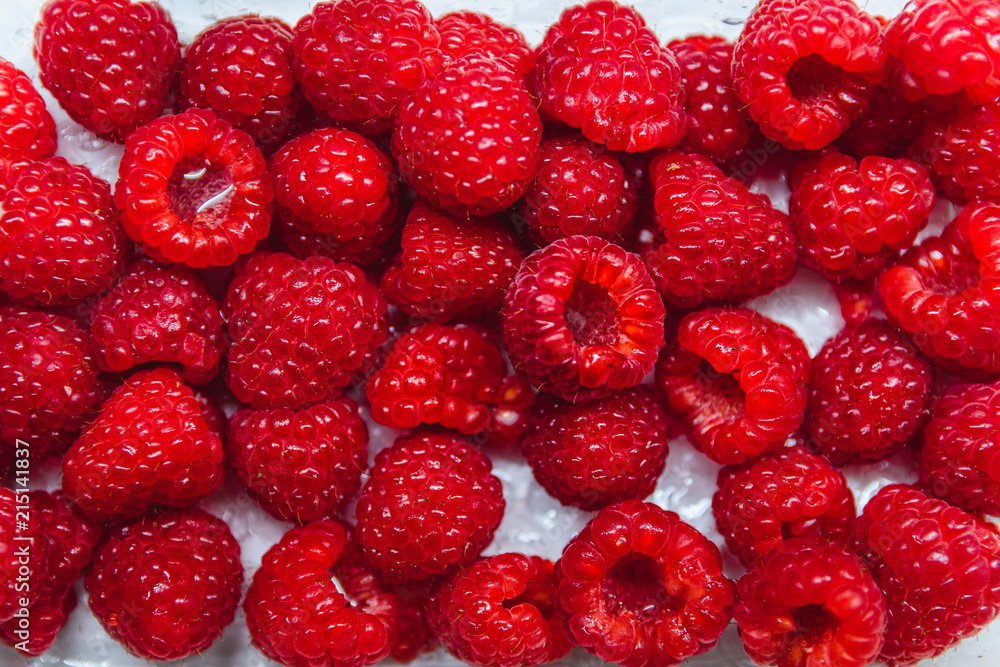 Red raspberry flatlay Red raspberry flatlay