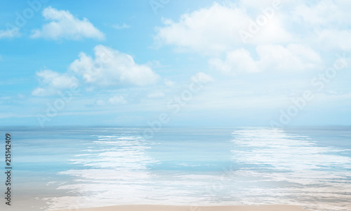 sunny summer beach background 3d-illustration
