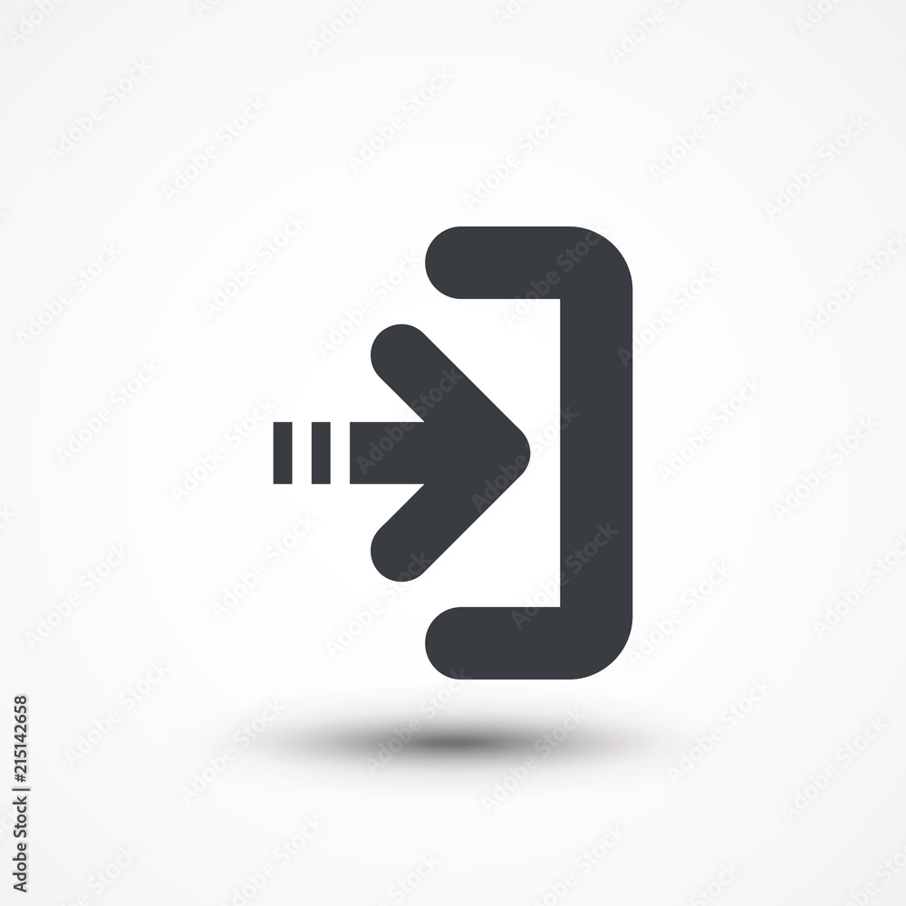 Login sign icon. Arrow Login sign icon. Arrow