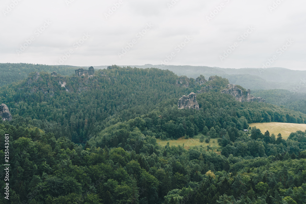 Sachsen Landschaft Berge Bastei