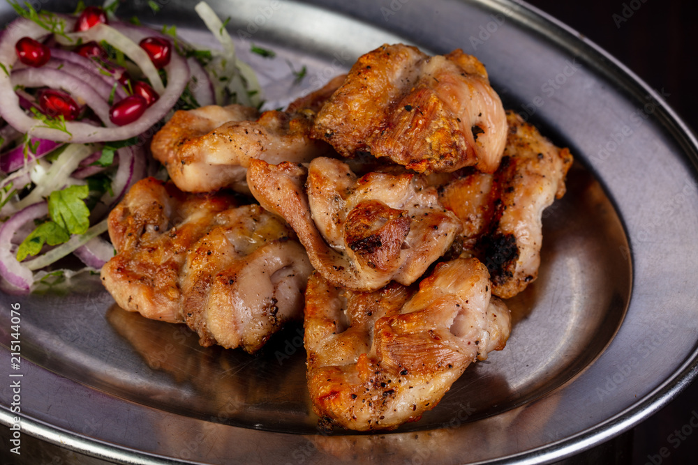 Chicken barbeque with onion Chicken barbeque with onion