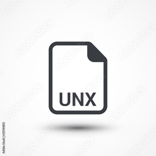 UNX text file extension icon photo
