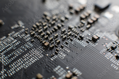 Сomputer board, motherboard, video card, electronic background