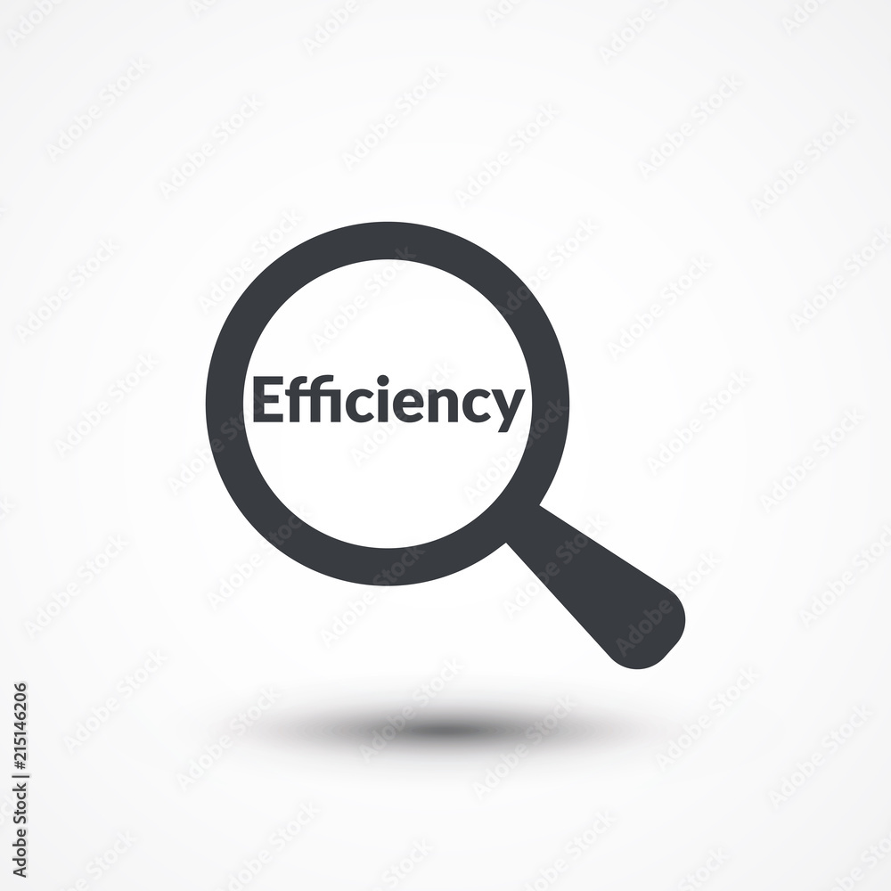 Find out efficiency with magnifying glass Find out efficiency with magnifying glass
