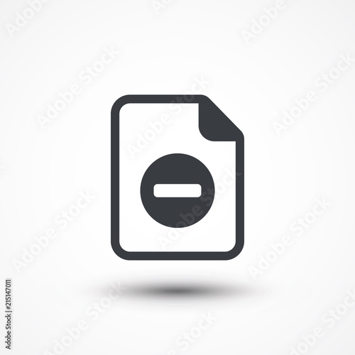 Free Download Flat Icon of Delete Document - GFXLoad
