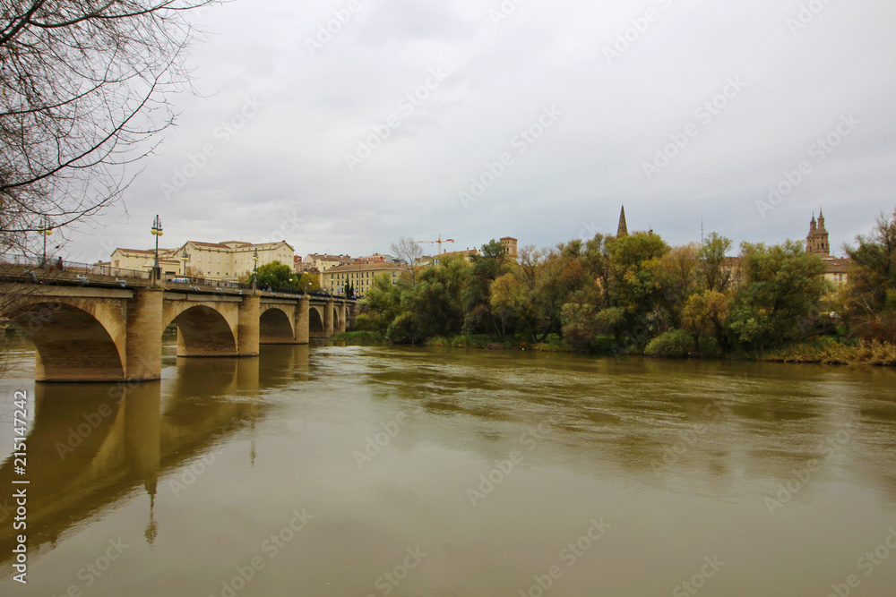 Puente de piedra, Logroño, España