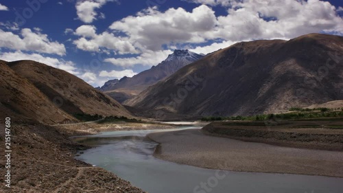 Timelapse of Yarlong Tsangpo River Tibet photo