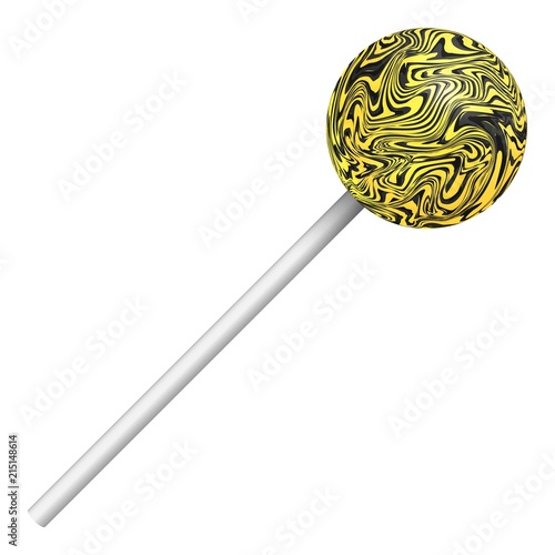 Lollipop on a white background. A realistic sweet candy. Vector illustration