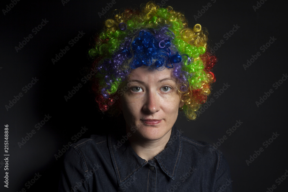 Funny clown woman