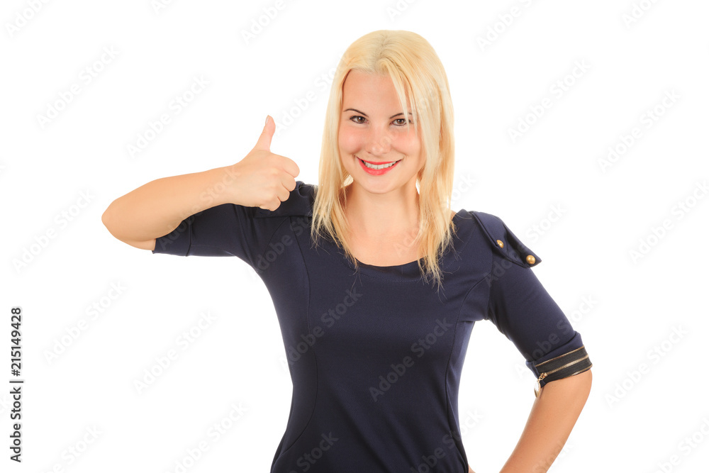 smiling girl with thumb up gesture smiling girl with thumb up gesture