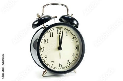Black colored alarm clock