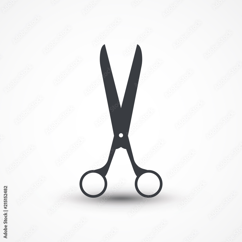 Scissor Icon In Flat Style Vector For Apps Ui Websites Black Icon