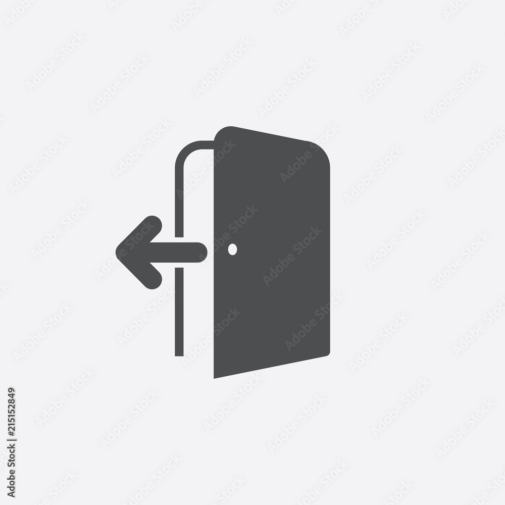 The exit Icon in flat style isolated on gray background. Logout and output, outlet, out symbol for your web site design, picture, art, logo, app, UI. illustration, JPEG image The exit Icon in flat style isolated on gray background. Logout and output, outlet, out symbol for your web site design, picture, art, logo, app, UI. illustration, JPEG image