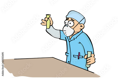 Hombre en laboratorio