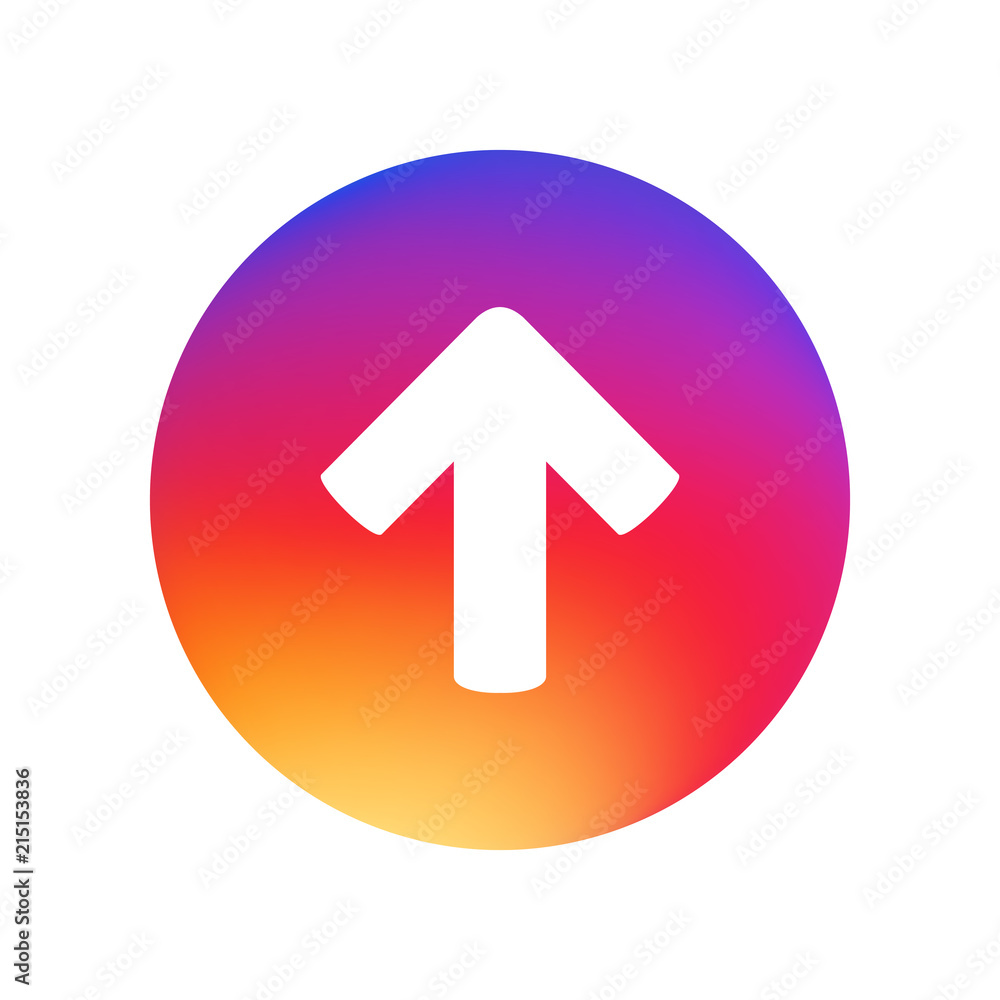 Direction arrow up icon isolated. Navigation Direction arrow up icon isolated. Navigation