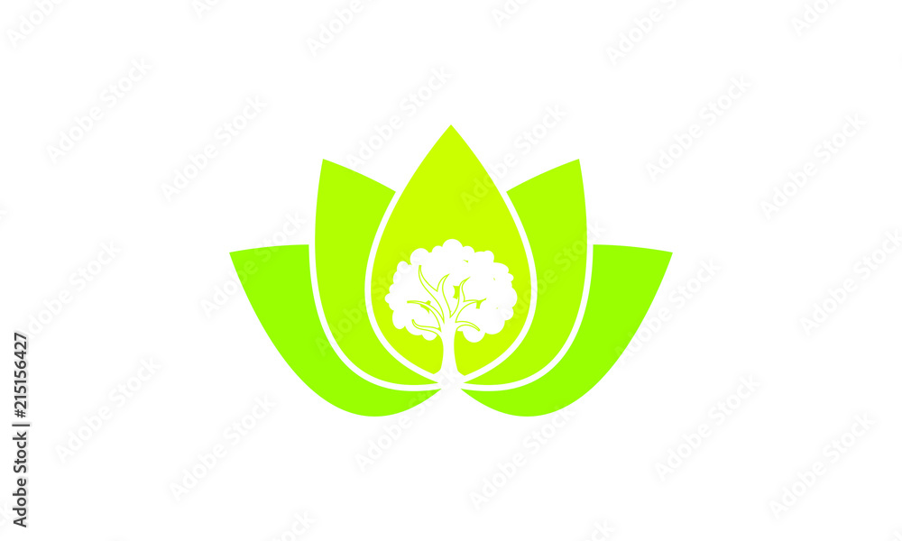 Leaf and tree logo