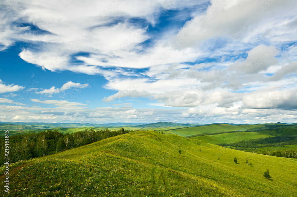 The summer Hulunbuir grasslands of inner Mongolia, China