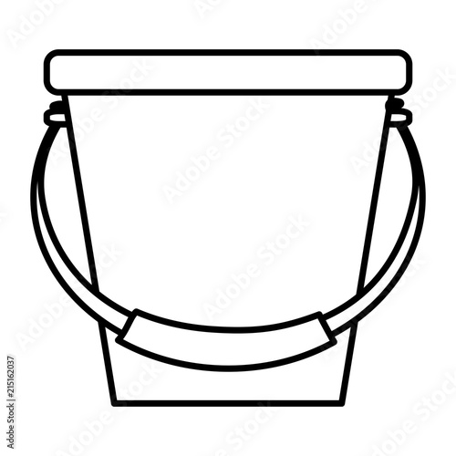 line plastic bucket object style icon