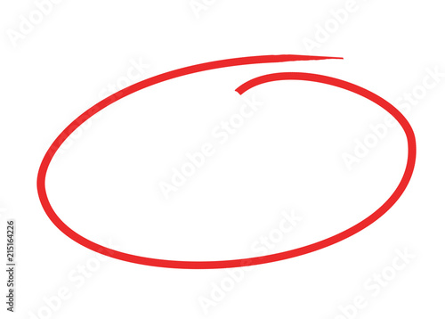 Slika na platnu circle pen draw concept 3d illustration isolated
