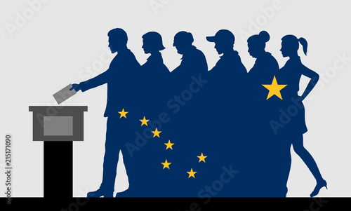 Alaska voters crowd silhouette like Alaska flag by voting for election